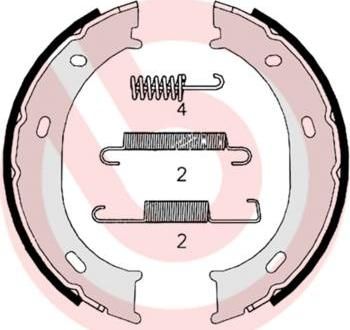 Brembo S 50 510 комплект тормозных колодок, стояночная тормозная с на MERCEDES-BENZ SPRINTER 2-t автобус (901, 902)