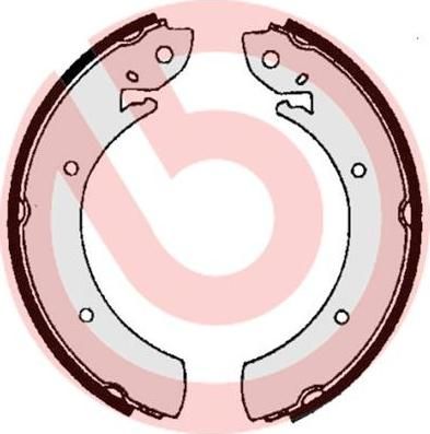 BREMBO Колодки тормозные барабанные, комплект (S 68 516)