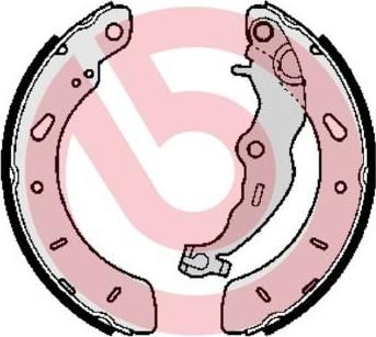 BREMBO S24551_колодки барабанные задние! Ford Focus III 1.6/2.0TDCI 11> (S24551)