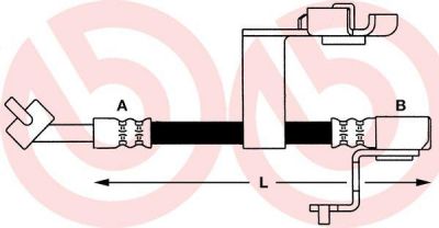 Brembo T 24 034 тормозной шланг на FORD ESCORT VII (GAL, AAL, ABL)