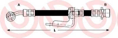 Brembo T 28 016 тормозной шланг на HONDA CR-V I (RD)