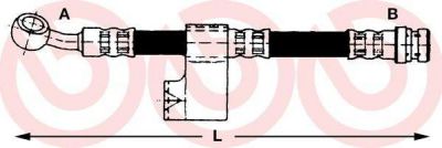 Brembo T 30 006 тормозной шланг на HYUNDAI LANTRA II Wagon (J-2)