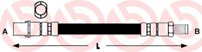 BREMBO Тормозной шланг передн. FORD Mondeo III 00-> (1212748, T24049)