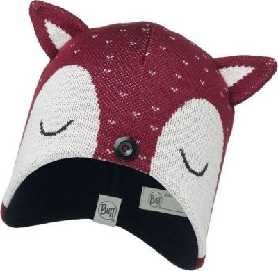 Шапка BUFF 2016-17 CHILD KNITTED POLAR HAT BUFF FOX WINE-WINE-Standard (US:ONE SIZE)