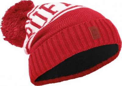 Шапка BUFF 2016-17 JUNIOR KNITTED POLAR HAT BUFF SHIKO RED-RED-Standard (US:ONE SIZE)