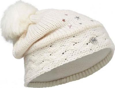 Шапка BUFF 2016-17 JUNIOR KNITTED POLAR HAT BUFF DARSY STARWHITE-STARWHITE-Standard (US:ONE SIZE)