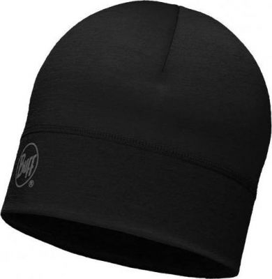 Шапка BUFF 2016-17 WOOL BUFF MERINO WOOL 1 LAYER HAT BUFF SOLID BLACK (б/р:One Size)