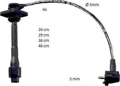 Champion CLS096 комплект проводов зажигания на TOYOTA COROLLA Compact (_E11_)