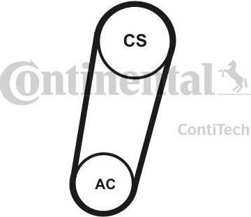 CONTITECH Ремень поликлиновой (5PK705ELASTT1)