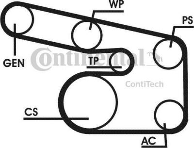 Contitech 6PK1900D1 поликлиновой ременный комплект на OPEL VECTRA B универсал (31_)