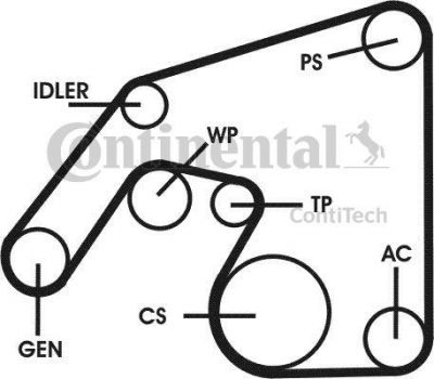 Contitech 6PK2271D2 поликлиновой ременный комплект на MERCEDES-BENZ VITO автобус (W639)