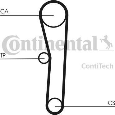 CONTITECH Ремкомплект ГРМ Mitsubishi Colt, Lancer 1.3, 1.6 96> (MD342154, CT1008K1)