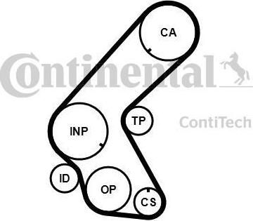 Contitech CT1014K3 комплект ремня грм на OPEL CORSA C (F08, F68)