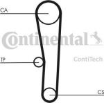 CONTITECH Ремень ГРМ HYUNDAI ACCENT 1999-> 1.3 1.5 Getz 02-> 1.3 /G4EB (2431222613, CT1062)