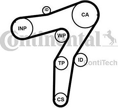 CONTITECH CT1183_ремень ГРМ!193x1544CPI 8.035M 24 A20DTROpel Astra/Insignia/Zaf (CT1183)