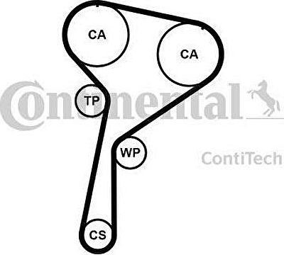 Contitech CT1184K1 комплект ремня грм на NISSAN QASHQAI (J11, J11_)