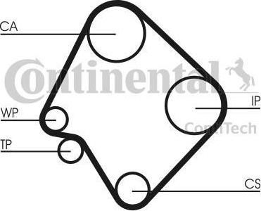 CONTITECH Ремень ГРМ MAZDA E-SERIE 2.2D 91-03 (164x25.4) (CT532)