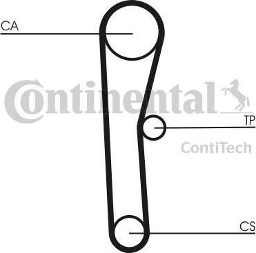 Contitech CT536 Ремень ГРМ TOYOTA 1.6 87-94 (94x19)