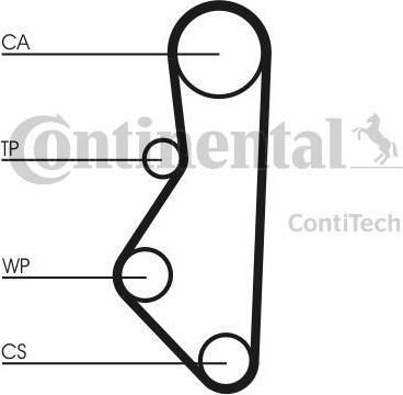 CONTITECH Ремень ГРМ MAZDA 626 1,6 85-87 (58106-22, CT585)