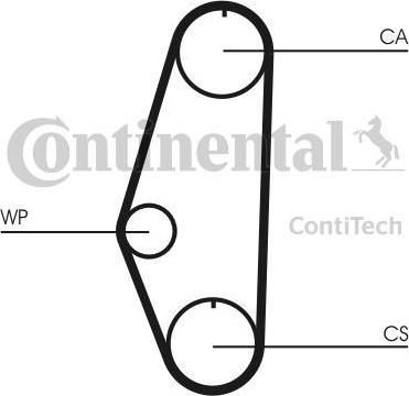 CONTITECH Насос водяной с комплектом ремня ГРМ (CT629WP1)