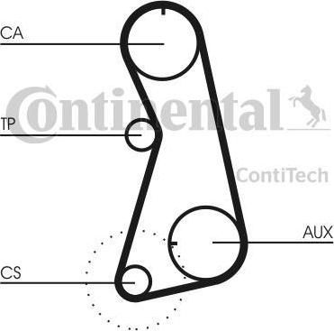 CONTITECH Комплект ремня ГРМ CT630K1 Contitech (CT630K1)