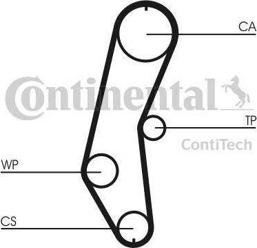 Contitech CT666 ремень грм на NISSAN SUNNY II купе (B12)