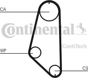 CONTITECH Комплект ремня ГРМ OPEL VECTRA/OMEGA/FRONTERA/KADETT 1.6-2.0 -94 (с помпой) (CT720WP1)