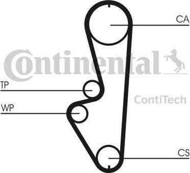 CONTITECH Ремень ГРМ MAZDA 2.0 84-97 (108x25.4) (FE1J12205, CT765)