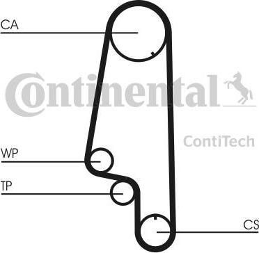 CONTITECH Ремкомплект ГРМ VW Caddy, Golf 3, Polo 1.0, 1.4 91-05 (CT846K1)