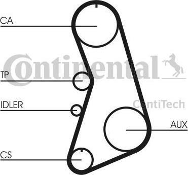 CONTITECH Ремень ГРМ AD VW ADR,AEB,AJL (058109119C, CT919)