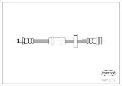 Corteco 19018119 тормозной шланг на FIAT UNO (146A/E)