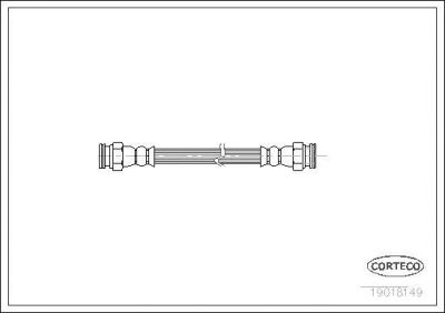 Corteco 19018149 тормозной шланг на FIAT MULTIPLA (186)