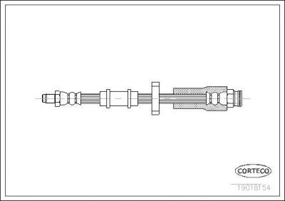 Corteco 19018154 тормозной шланг на FIAT DUCATO Panorama (280)