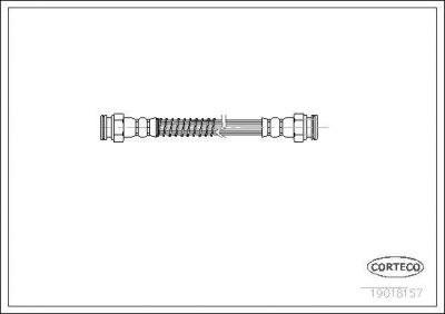 Corteco 19018157 тормозной шланг на PEUGEOT 309 II (3C, 3A)