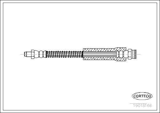 Corteco 19018166 тормозной шланг на PEUGEOT 205 I (741A/C)