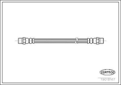 Corteco 19018167 тормозной шланг на PEUGEOT 305 I Break (581D)