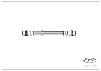 Corteco 19018173 тормозной шланг на RENAULT 19 II (B/C53_)