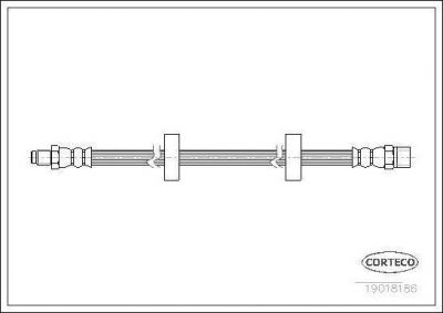 Corteco 19018186 тормозной шланг на VW SCIROCCO (53B)