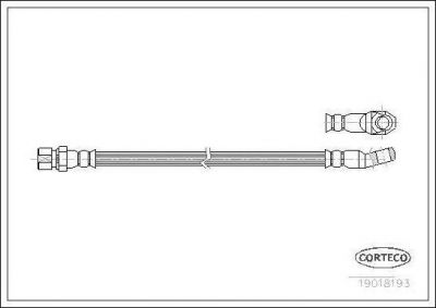 Corteco 19018193 тормозной шланг на ZASTAVA 101 (1100)