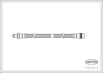 Corteco 19018442 тормозной шланг на RENAULT 21 универсал (K48_)