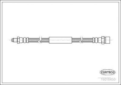 Corteco 19018450 тормозной шланг на OPEL MANTA B (58_, 59_)