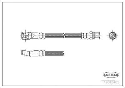 Corteco 19018465 тормозной шланг на FIAT 128 купе (128_)