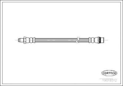 Corteco 19018512 тормозной шланг на RENAULT LAGUNA I (B56_, 556_)