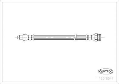 Corteco 19018641 тормозной шланг на SKODA FELICIA II (6U1)