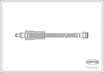 Corteco 19018665 тормозной шланг на PEUGEOT 305 I Break (581D)