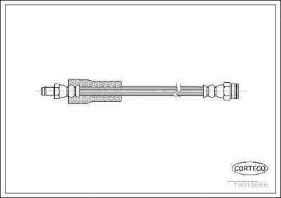 Corteco 19018666 тормозной шланг на PEUGEOT 305 I Break (581D)