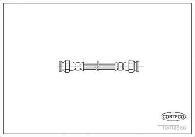 Corteco 19018680 тормозной шланг на SKODA FAVORIT Forman (785)