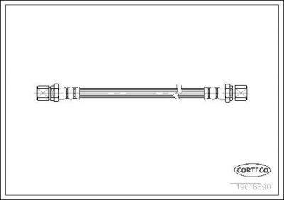 Corteco 19018690 тормозной шланг на FORD FIESTA фургон (FVD)