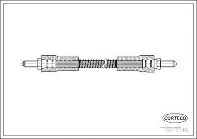 Corteco 19018748 тормозной шланг на LAND ROVER DEFENDER Station Wagon (LD)