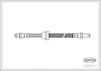 Corteco 19018777 тормозной шланг на FORD SCORPIO I (GAE, GGE)